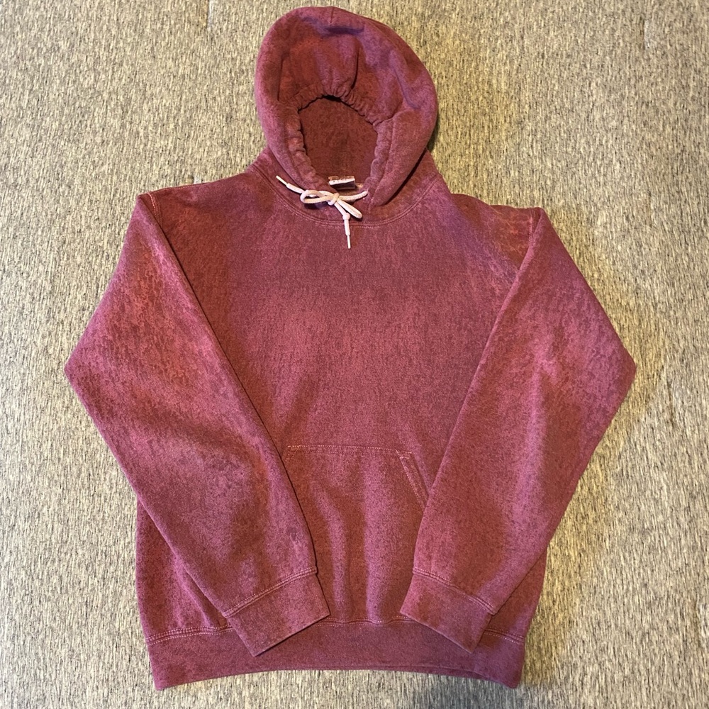Gildan Maroon Tie-Dye Hoodie